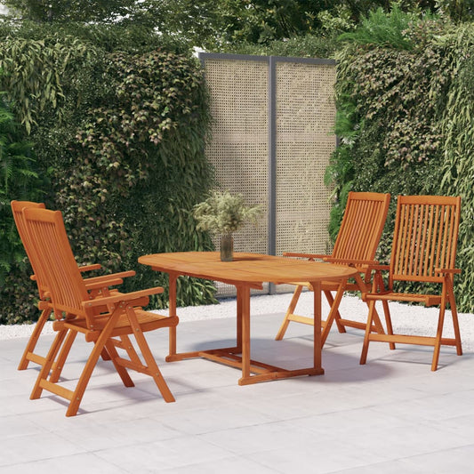 vidaXL Garden Dining Set | Reddish-Brown | Solid Eucalyptus Wood | Medium