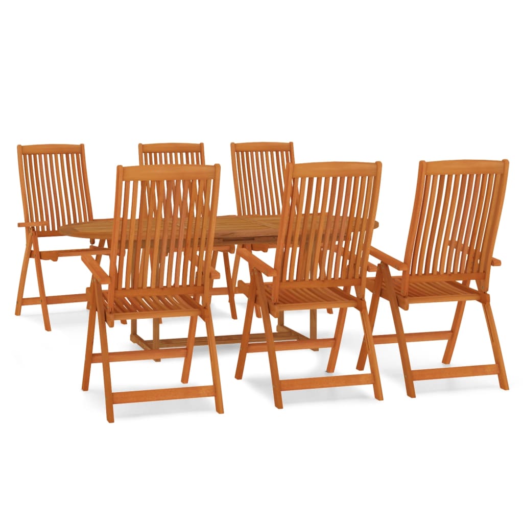 vidaXL Garden Dining Set | Reddish-brown | Solid eucalyptus wood | Medium