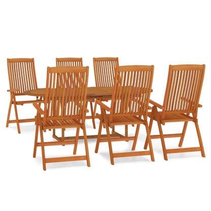 vidaXL Garden Dining Set | Reddish-brown | Solid eucalyptus wood | Medium