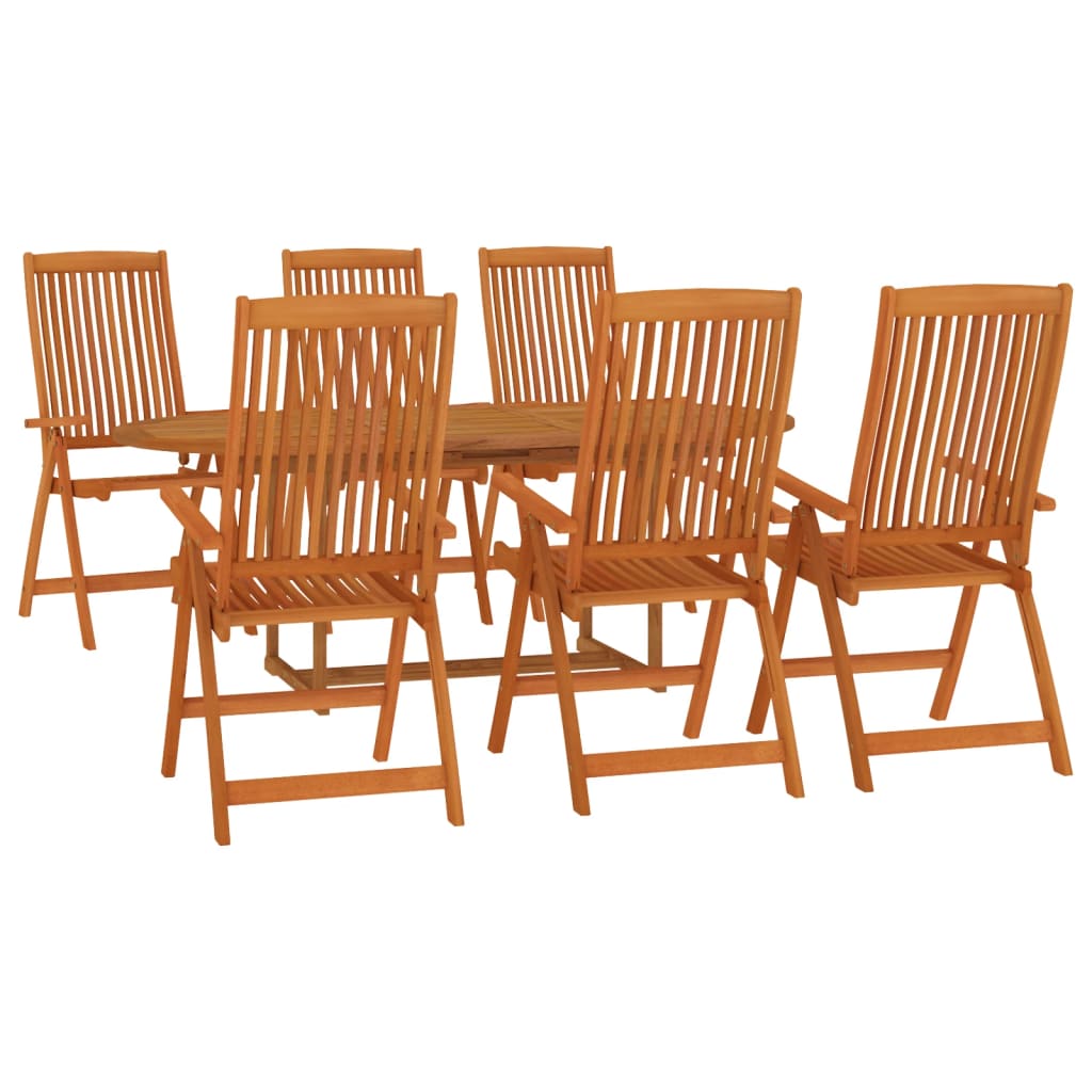 vidaXL Garden Dining Set | Reddish-brown | Solid eucalyptus wood | Medium