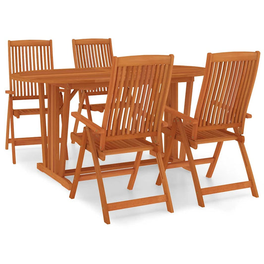 vidaXL Garden Dining Set | Reddish-brown | Solid eucalyptus wood | Medium