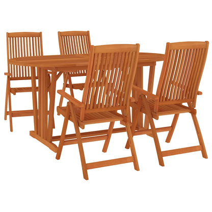 vidaXL Garden Dining Set | Reddish-brown | Solid eucalyptus wood | Medium