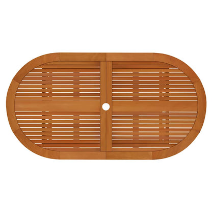 vidaXL Garden Dining Set | Reddish-brown | Solid eucalyptus wood | Medium