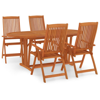 vidaXL Garden Dining Set | Reddish-Brown | Solid eucalyptus wood | Medium