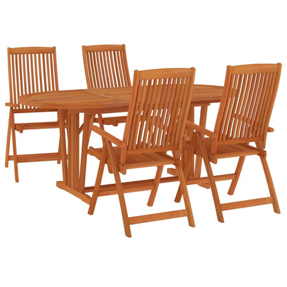 vidaXL Garden Dining Set | Reddish-Brown | Solid eucalyptus wood | Medium