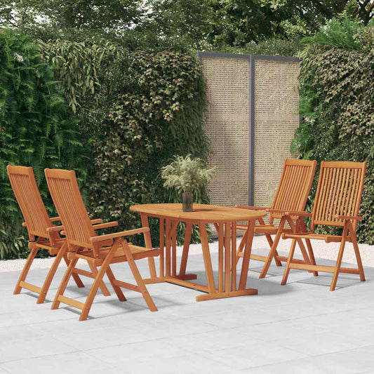 vidaXL Folding Chairs 4 pcs Solid Wood Eucalyptus