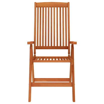 vidaXL Folding Chairs 8 pcs Solid Wood Eucalyptus
