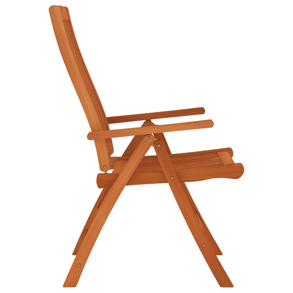 vidaXL Folding Chairs 8 pcs Solid Wood Eucalyptus