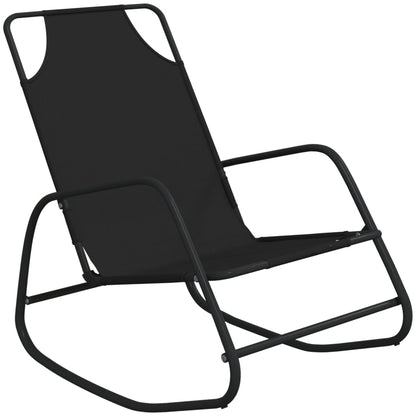 vidaXL Sun Lounger | Set of 2 | Black | Powder-coated steel, textilene