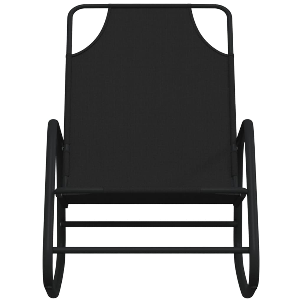 vidaXL Sun Lounger | Set of 2 | Black | Powder-coated steel, textilene
