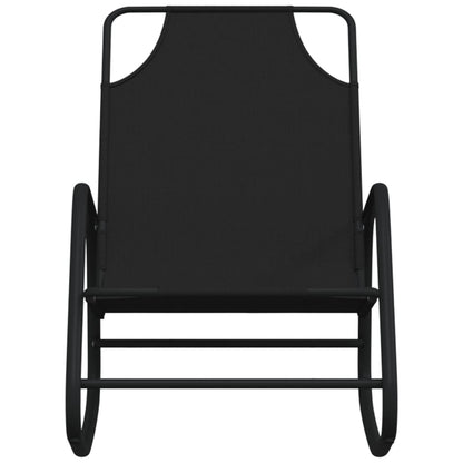 vidaXL Sun Lounger | Set of 2 | Black | Powder-coated steel, textilene