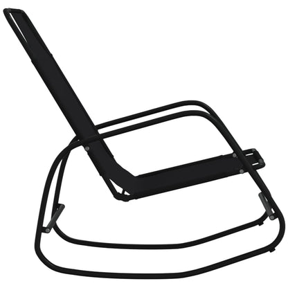 vidaXL Sun Lounger | Set of 2 | Black | Powder-coated steel, textilene