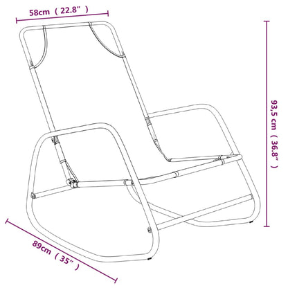vidaXL Sun Lounger | Set of 2 | Black | Powder-coated steel, textilene