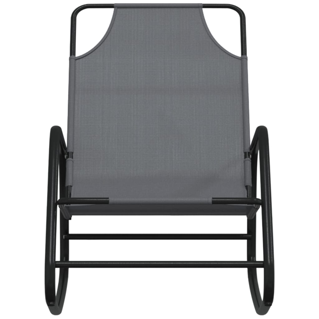 vidaXL Sun Lounger | Set of 2 | Grey | Powder-coated steel, textilene | Standard