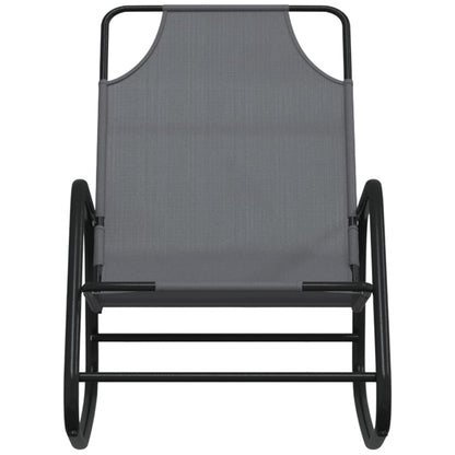 vidaXL Sun Lounger | Set of 2 | Grey | Powder-coated steel, textilene | Standard