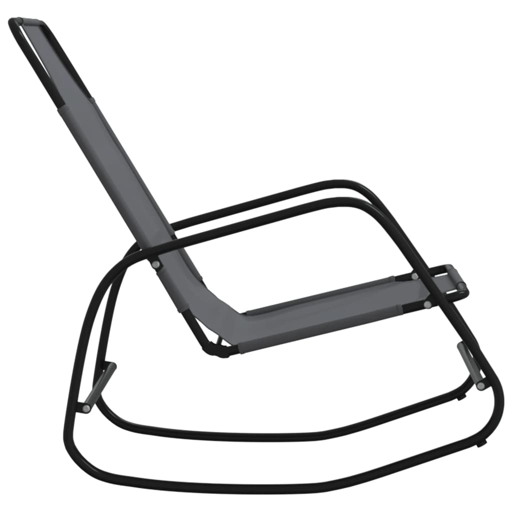 vidaXL Sun Lounger | Set of 2 | Grey | Powder-coated steel, textilene | Standard