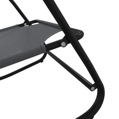 vidaXL Sun Lounger | Set of 2 | Grey | Powder-coated steel, textilene | Standard