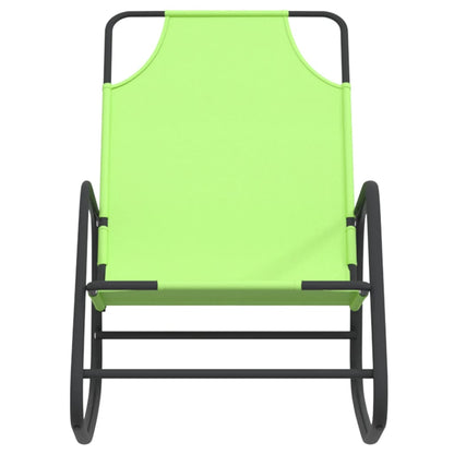 vidaXL Sun Lounger | Set of 2 | Green | Powder-coated steel, Textilene