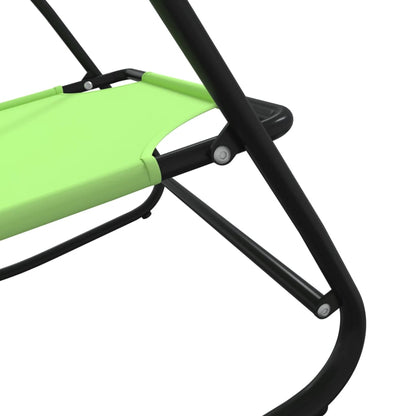 vidaXL Sun Lounger | Set of 2 | Green | Powder-coated steel, Textilene