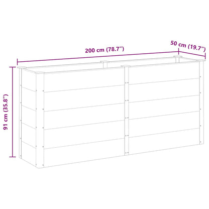 vidaXL Garden Raised Bed 200x50x91 cm WPC Grey