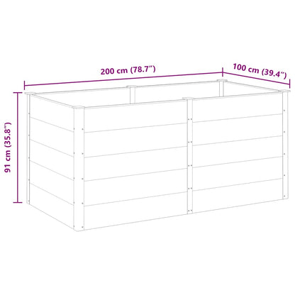 vidaXL Garden Raised Bed 200x100x91 cm WPC Grey