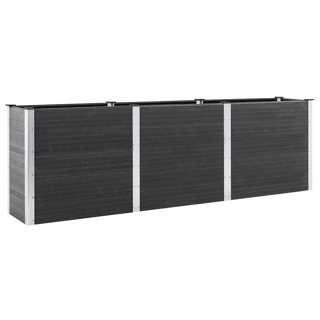 vidaXL Garden Raised Bed Grey 300x50x91 cm WPC