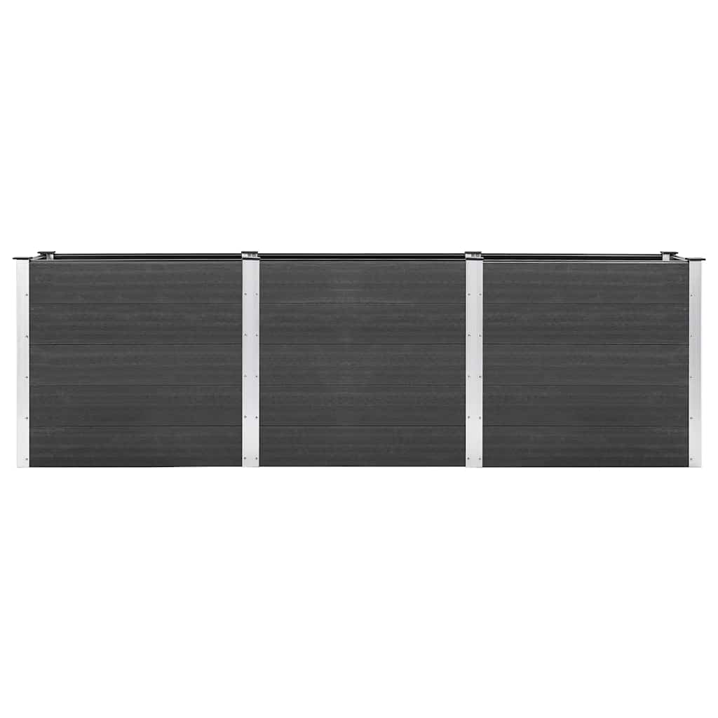vidaXL Garden Raised Bed Grey 300x50x91 cm WPC