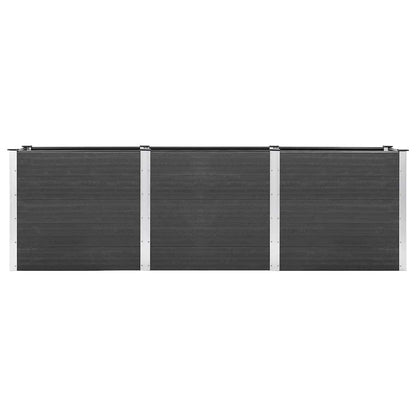 vidaXL Garden Raised Bed Grey 300x50x91 cm WPC
