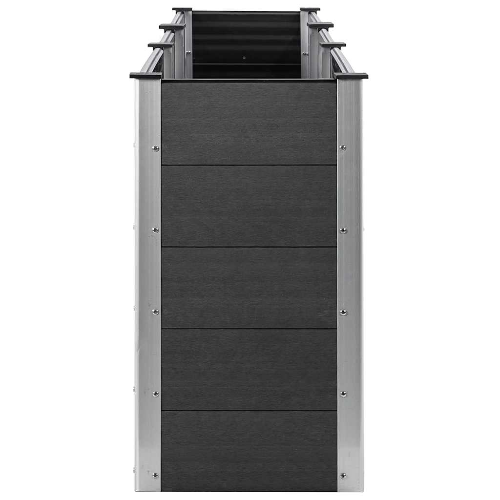 vidaXL Garden Raised Bed Grey 300x50x91 cm WPC