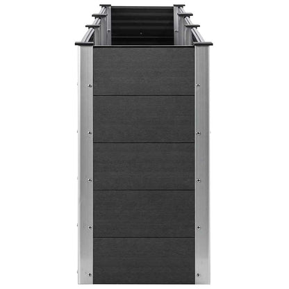 vidaXL Garden Raised Bed Grey 300x50x91 cm WPC