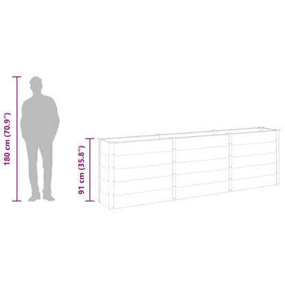 vidaXL Garden Raised Bed Grey 300x50x91 cm WPC