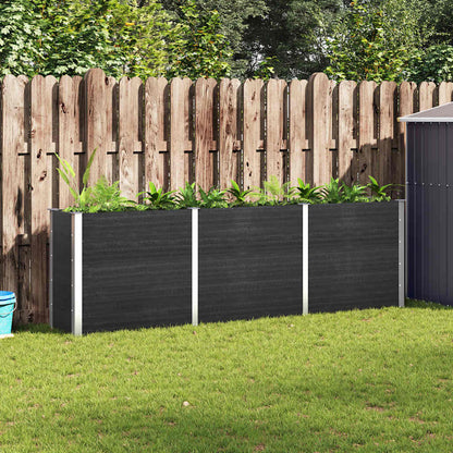 vidaXL Garden Raised Bed Grey 300x50x91 cm WPC