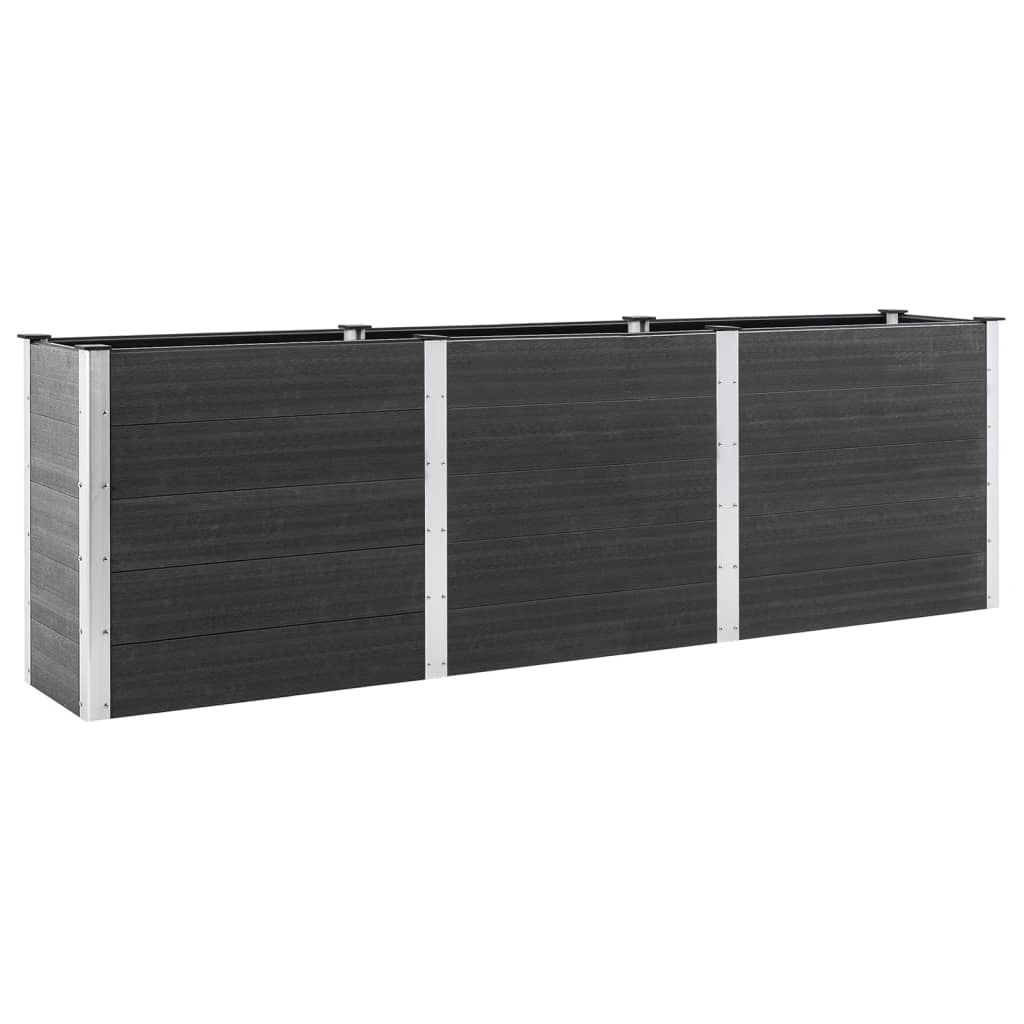 vidaXL Garden Raised Bed 300x100x91 cm WPC Grey