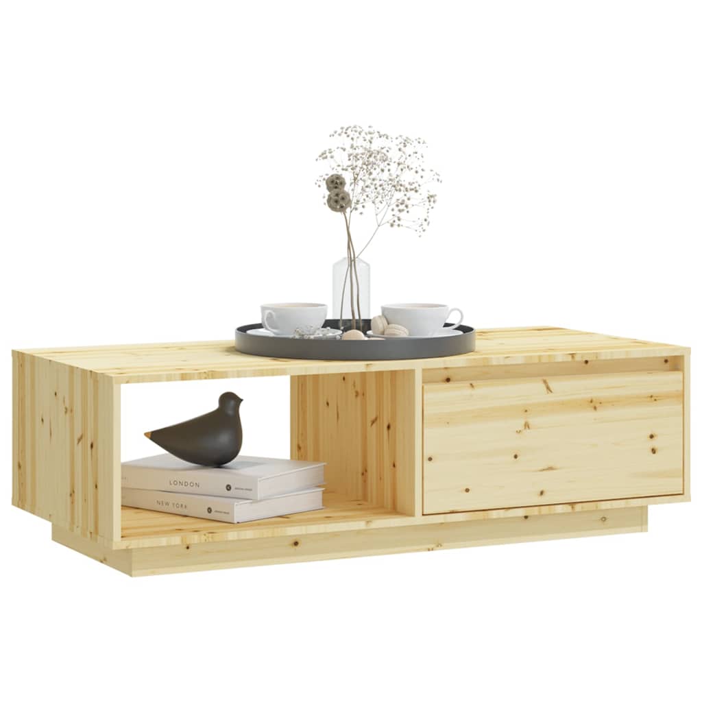 vidaXL Coffee Table 110x50x33.5 cm Solid Firwood