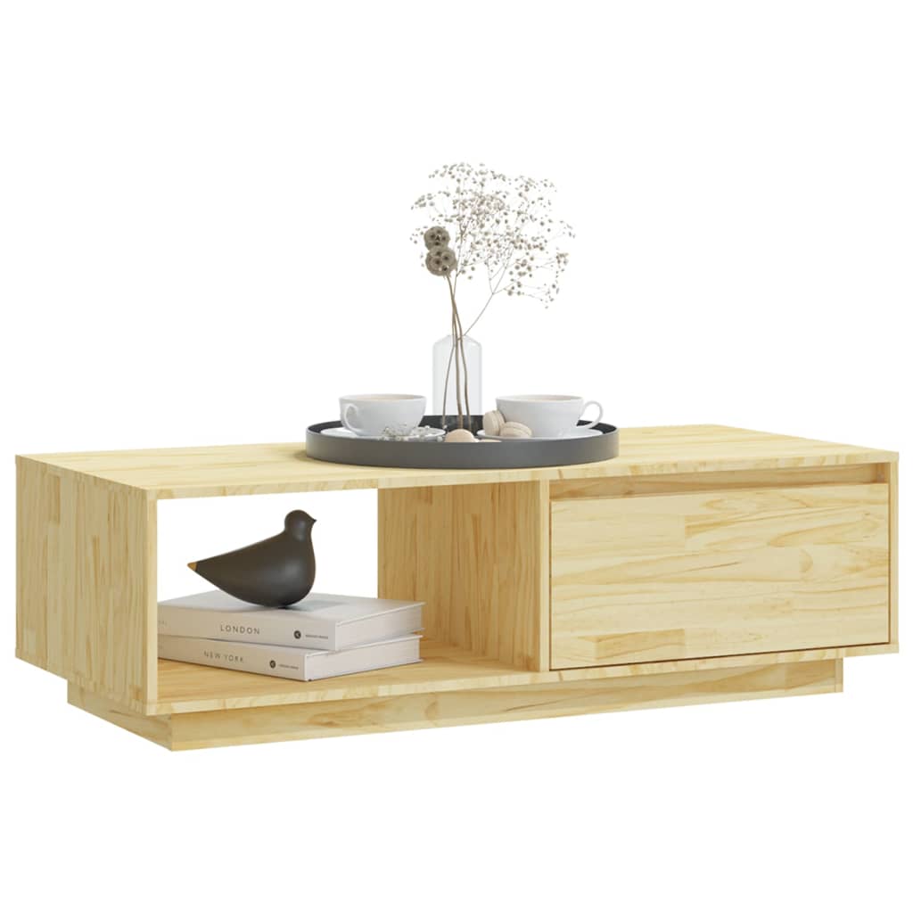 vidaXL Coffee Table 110x50x33.5 cm Solid Pinewood