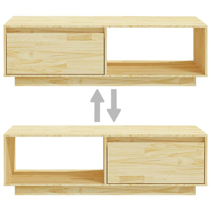 809882 vidaXL Coffee Table 110x50x33,5 cm Solid Wood Pine