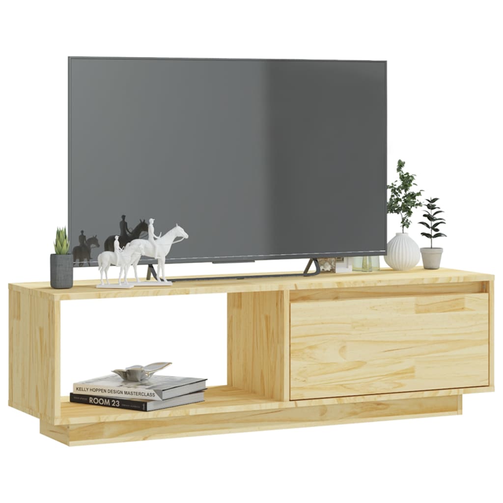 vidaXL TV Cabinet 110x30x33.5 cm Solid Pinewood
