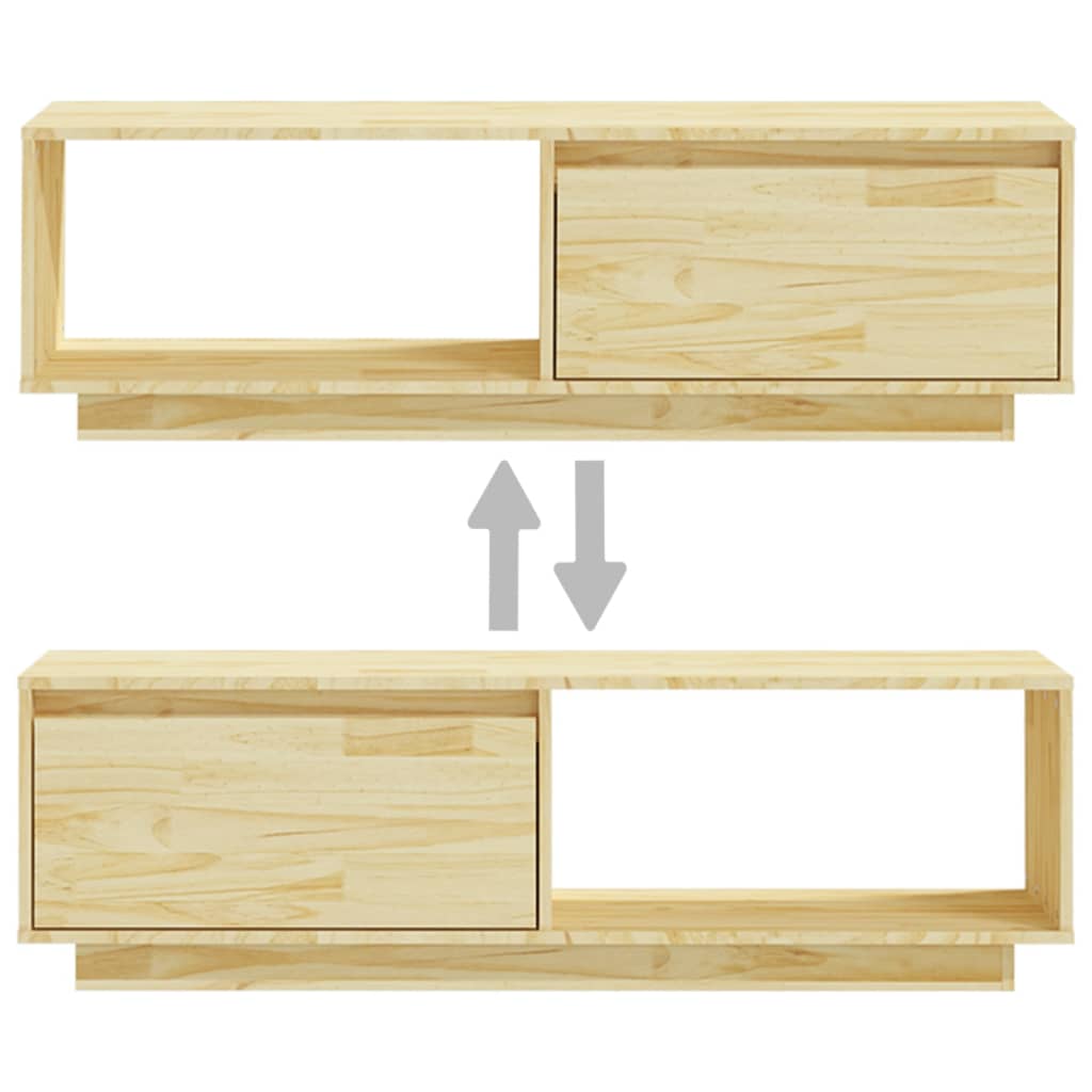 vidaXL TV Cabinet 110x30x33.5 cm Solid Pinewood