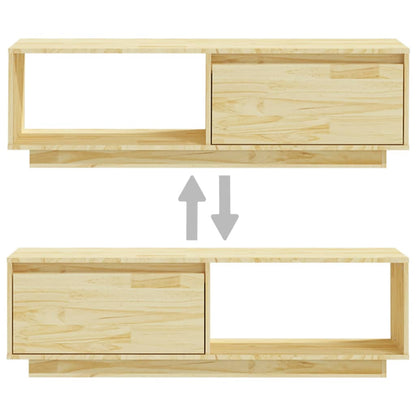 vidaXL TV Cabinet 110x30x33.5 cm Solid Pinewood