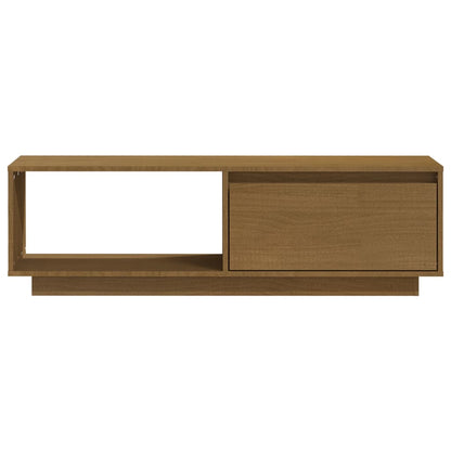vidaXL TV Cabinet Honey Brown 110x30x33.5 cm Solid Pinewood