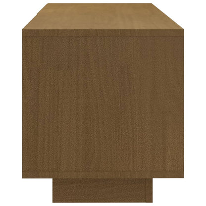 vidaXL TV Cabinet Honey Brown 110x30x33.5 cm Solid Pinewood