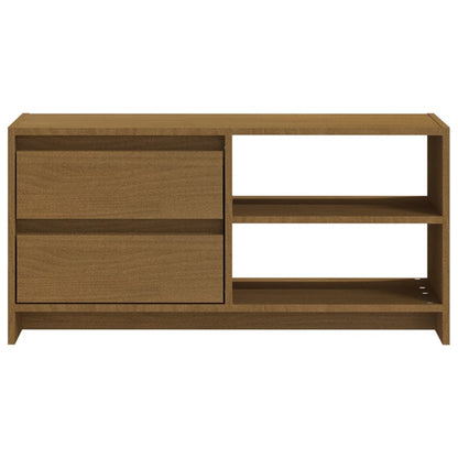 vidaXL TV Cabinet Honey Brown 80x31x39 cm Solid Pinewood