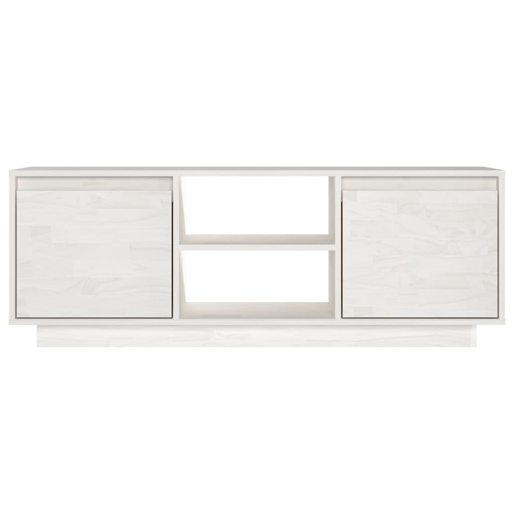 vidaXL TV Cabinet White 110x30x40 cm Solid Pinewood