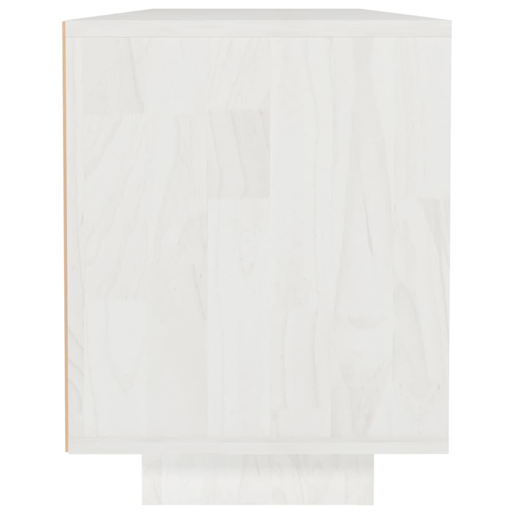 vidaXL TV Cabinet White 110x30x40 cm Solid Pinewood