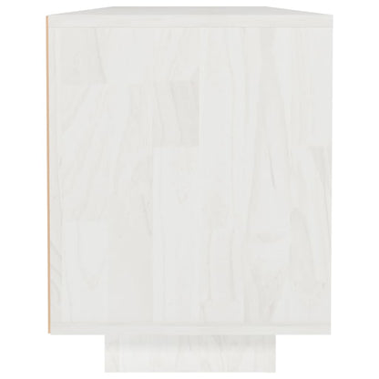 vidaXL TV Cabinet White 110x30x40 cm Solid Pinewood