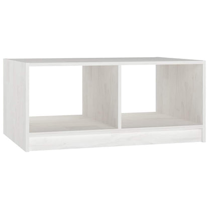 809907 vidaXL Coffee Table White 75x50x33,5 cm Solid Wood Pine