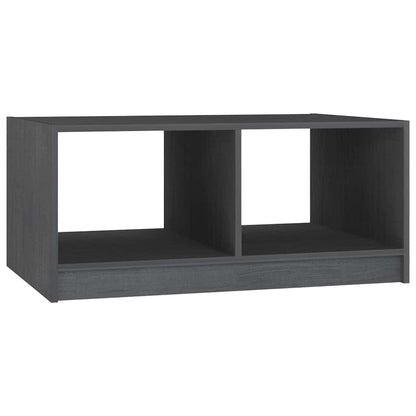809908 vidaXL Coffee Table Grey 75x50x33,5 cm Solid Wood Pine