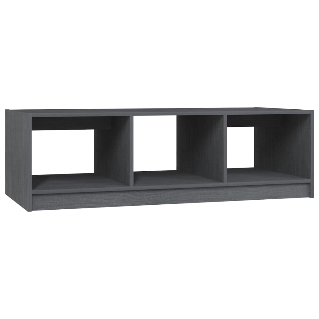 vidaXL Coffee Table Grey 110x50x34 cm Solid Pinewood
