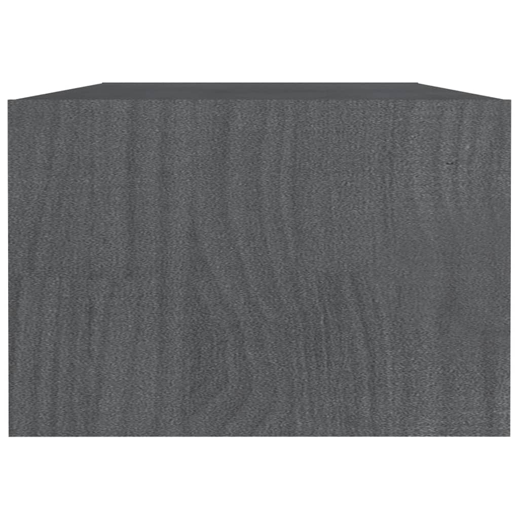 vidaXL Coffee Table Grey 110x50x34 cm Solid Pinewood