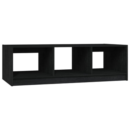 vidaXL Coffee Table | Black | Solid pinewood | Medium | Storage | Coffee Table